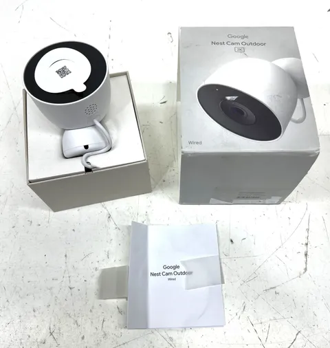Google Nest Outdoor Smart Security Camera (Wired, 2nd Gen) - Snow GA09963-US
