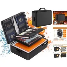Luxury 5200°F Fireproof Document Organizer with Lock - Water-Resistant Storage