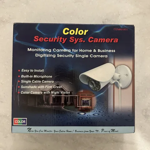 Color Security System Camera Night Vision Microphone TV Plug & Play ITEM#91851
