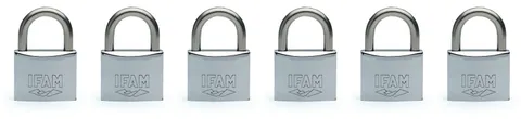 6 pcs.IFAM 50mm KEYED ALIKE MARINE PADLOCK. SALT SPRAY TESTED.