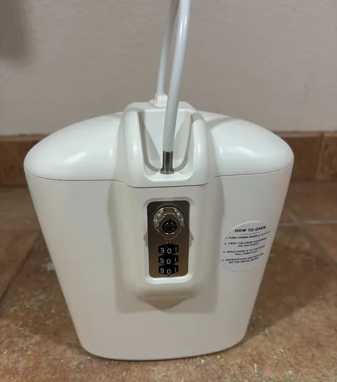 SAFEGO Portable Travel Safe & Lock Box - White