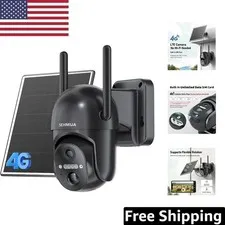 4G LTE Solar-Powered Outdoor Security Camera with 2K Night Vision & 360° View