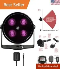 Water Resistant 80ft IR Illuminator - Perfect for Night Vision Security Cameras