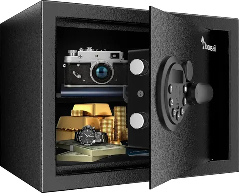 Compact 0.6 Cu.Ft SPCC Steel Safe Box with Electronic Lock for Home & Office Use