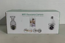 HD Smart Camera WiFi Panorama 360 Degree View Light Socket Power Security System