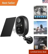 Advanced WiFi Solar Camera with Free Cloud Storage, Voice Control & Alerts