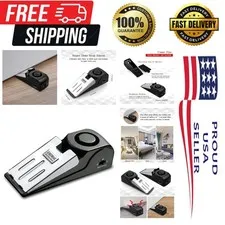Dual Function Door Stop Alarm with 120DB Siren - Easy & Effective Security