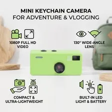 Mini Keychain Camera Thumb Camera 1080P HD 130 Degree Wide Angle Built In Li BT0