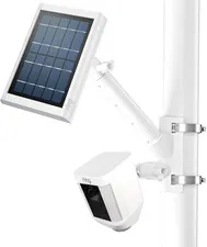 2-In-1 Pole Mount for Ring/Arlo/Blink Camera and Solar Panels, White | Compatibl