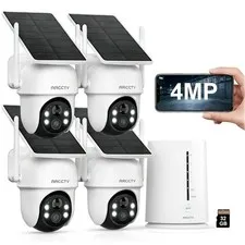 ARCCTV Security Camera System Solar Battery Powered 2 Way Audio Wireless Outdoor