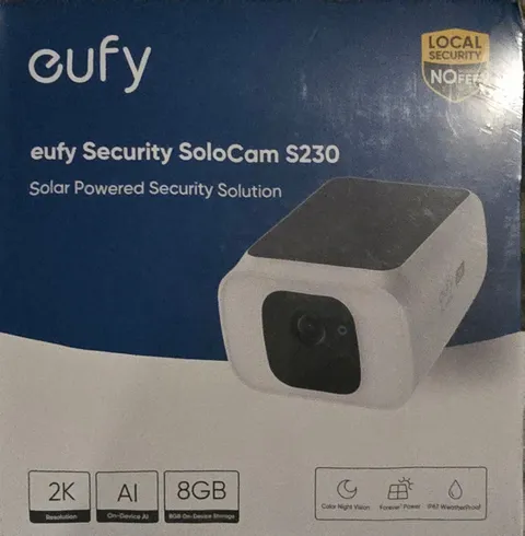 Eufy Security Camera S230  Solar-Powered, Wireless Outdoor  Camera N.O.S. #F24.