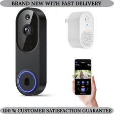 1080P WiFi Video Doorbell Camera Wireless Night Vision 2-Way Audio Smart AI