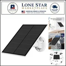 High-Efficiency 5W Solar Panel for DC 5V Rechargeable Camera - Adjustable Mount