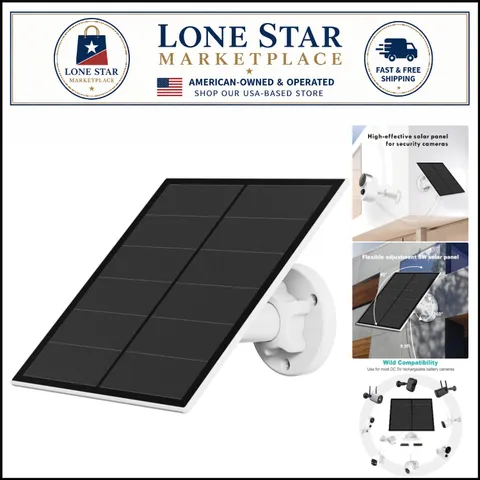 High-Efficiency 5W Solar Panel for DC 5V Rechargeable Camera - Adjustable Mount