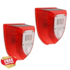 LAFEINA Solar Alarm Lights 2 Pack Bark Sound