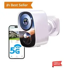 Smart 2K HD Security Camera with Free Cloud Storage & Two-Way Audio - Outdoor