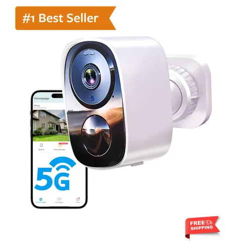 Smart 2K HD Security Camera with Free Cloud Storage & Two-Way Audio - Outdoor