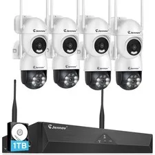 JENNOV 5MP Home WiFi Security Camera System Outdoor 1TB HDD 10CH NVR Audio Kit