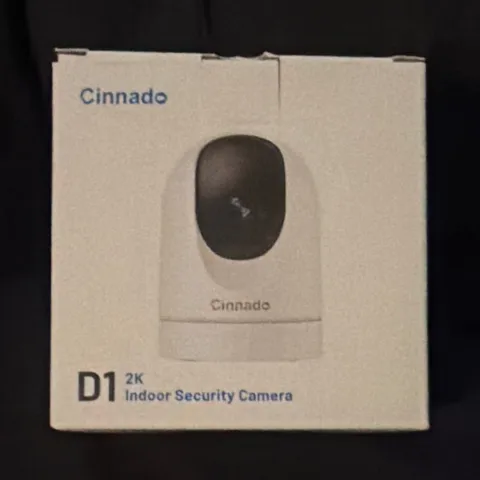Cinnado D1 2K Indoor Security Camera 2K Wi-Fi Pan-Tilt Mic/Speaker White
