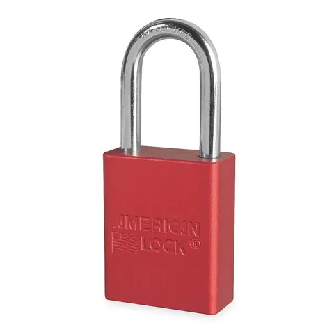 AMERICAN LOCK A1106RED Lockout Padlock,KD,Red,1-7/8"H 1TDB6