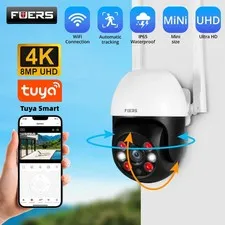 Fuers 8MP 4K IP Camera Tuya Smart Outdoor Home Security Auto Tracking AI Human D