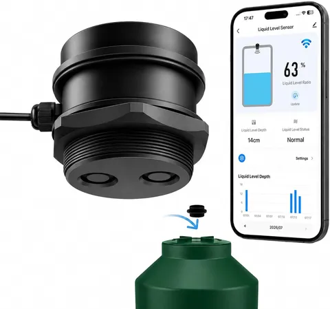 Smart Wifi Water Level Sensor, Ultrasonic Water Tank Level Monitor for Cistern,