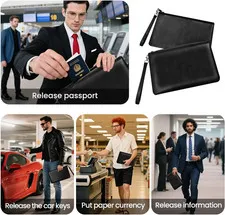 6400°F Fireproof Money Bag 2Pcs, Fireproof Document Bags, Bank Cash Bag with ...