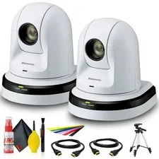 Panasonic AWHE38W 22x Zoom PTZ Camera W/ HDMI Output  (AWHE38HWPJ) Double Bundle