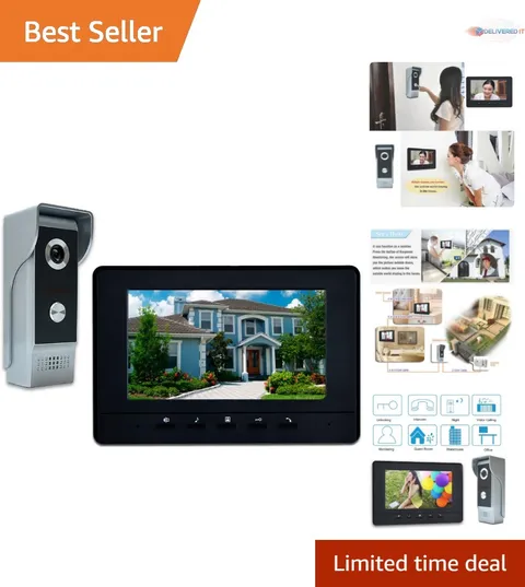 Wired Video Intercom System 7 Inch HD Camera Doorbell Home Office Villa Security