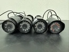 Lot Of 4 Lorex MC7555 Bullet CCTV Security Cameras 4 Color Night Vision Wired