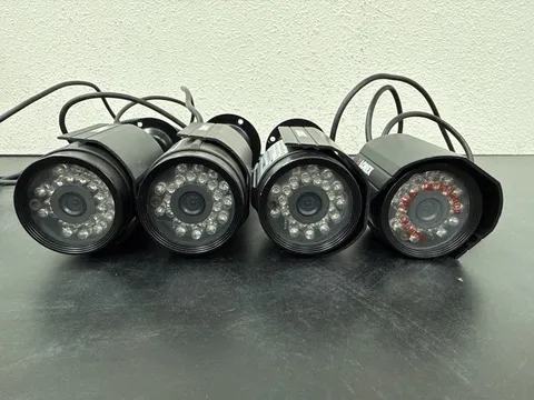 Lot Of 4 Lorex MC7555 Bullet CCTV Security Cameras 4 Color Night Vision Wired