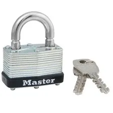 Master Lock KA Laminated Steel Padlock, Breakaway Shackle, Warded Lock