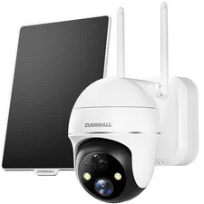 Solar Cameras Wireless Outdoor, 360° View Outdoor Wireless Solar Powered,2.4G...