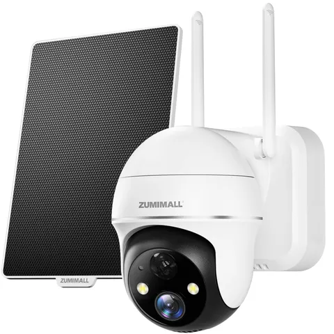 Solar Cameras Wireless Outdoor, 360° View Outdoor Wireless Solar Powered,2.4G...