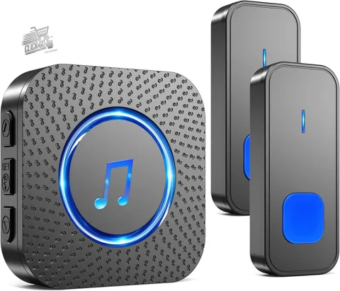 Wireless Doorbell Outdoor Wireless Home 1 Receiver 2 Buttons LED 400M Ner