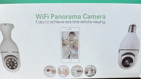 WiFi Panorama Camera 360° White Bulb Camera Wi‑Fi Night Vision Two‑Way Audio