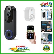 Smart 1080p Wireless Doorbell Camera with Night Vision & App Control - Outdoor