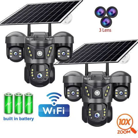 NEW Solar Battery Wireless WiFi Outdoor Pan/Tilt Home Security Camera System US