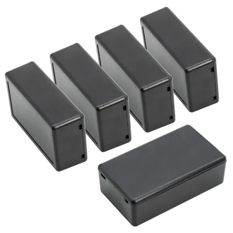 LeMotech Project Box, 5 Pieces ABS Electrical 2.8" X 1.7" X 0.9"(5pc), Black
