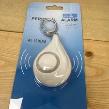 130 dB Personal Attack Alarm Keyring Keychain White Model MSA-780