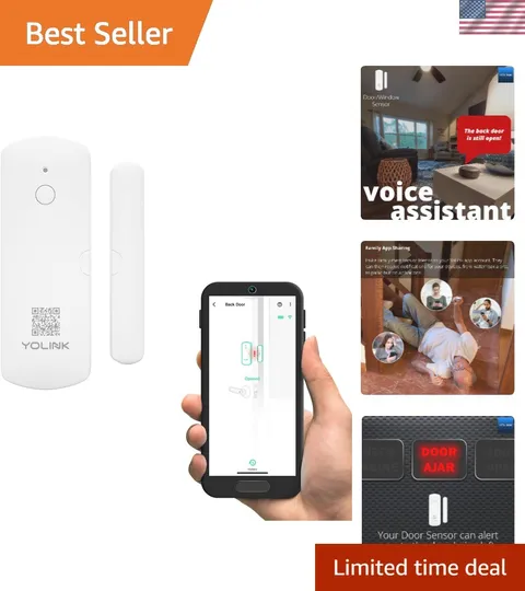 LoRa Smart Door & Window Sensor: Up to 1/4 Mile Open-Air Range, Door Left-Ope...