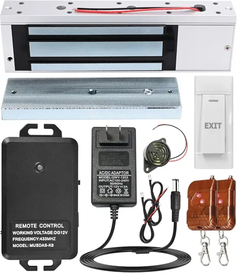 Access Control System with Remote Control – 1200Lbs Magnetic Door Lock Kit, 12V
