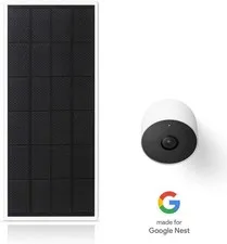 Wasserstein Solar Panel for Google Nest Cam Outdoor Security Camera White