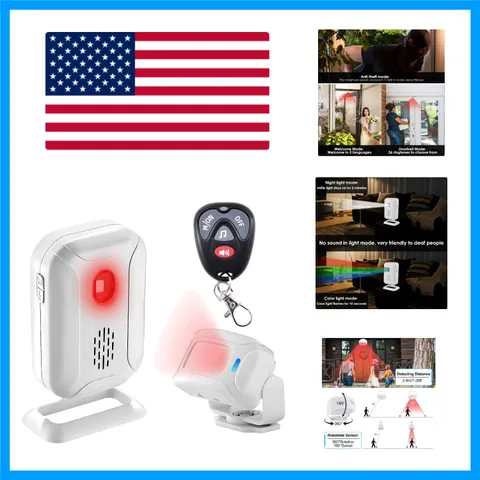 Versatile Door Sensor Chime with Expandable System, 36 Songs & 5 Modes Available