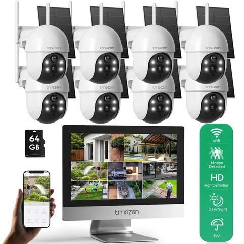 4MP Wireless CCTV Security Camera System 10CH WIFI NVR Monitor for Home Security