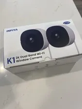 INFIYA K1 2-Pack 2K Wi-Fi Indoor/Outdoor Cameras Night Vision 2-Way Audio