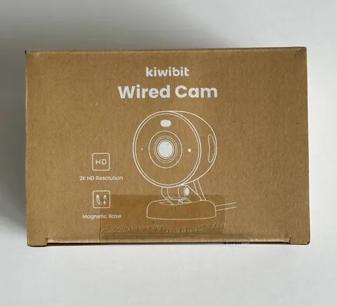 Kiwibit Wired 2K HD Video Security Camera Magnetic Base Model BC211 Taupe Color