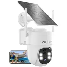 Solar Cam with Color Night Vision, PIR+AI Detection, WiFi 6