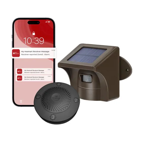 eMACROS Pro 3 Smart Solar Driveway Alarm System 2.4G WiFi, App Push Notificat...