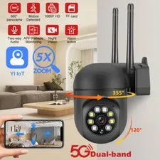 5G 1080P 360° Camara De Seguridad WIFI Inalambrica Para Casa Exterior Con Audio